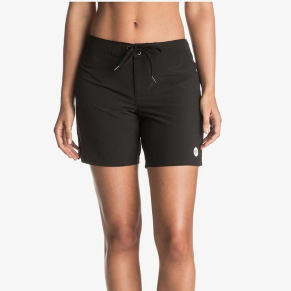 Roxy To Dye 7" Black Lace Up Surfing Water Boat‎ Hiking Performance Boardshorts